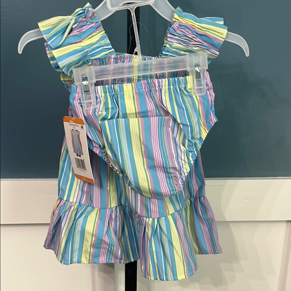 Colorful Striped Kids Casual Dress